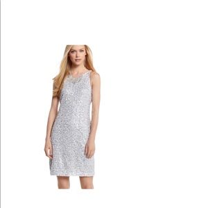 WHBM Silver Sequin Dress